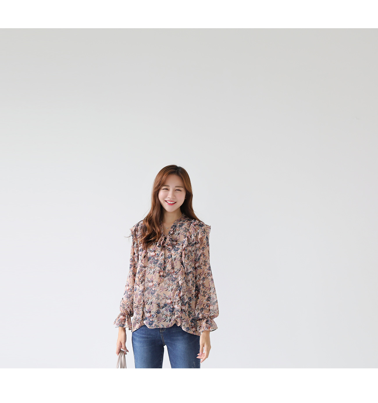 [보렌 플라워블라우스] 클릭앤퍼니 [보렌 플라워블라우스]