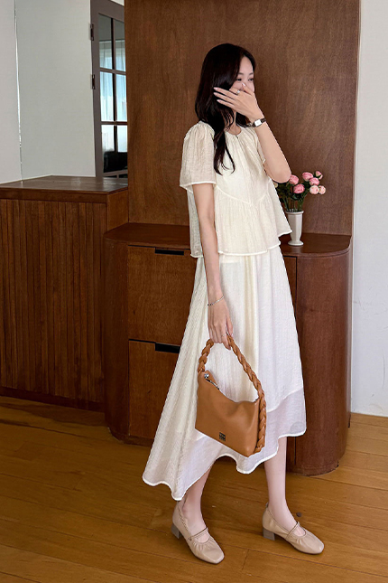 샐킨드 레이어드원피스