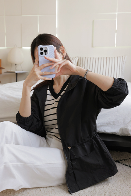 델마인 스트링후드점퍼