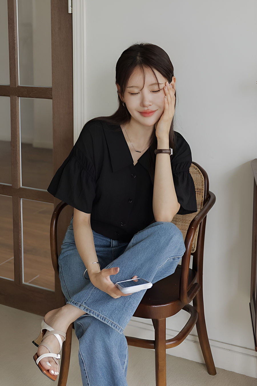 덤링클 카라블라우스
