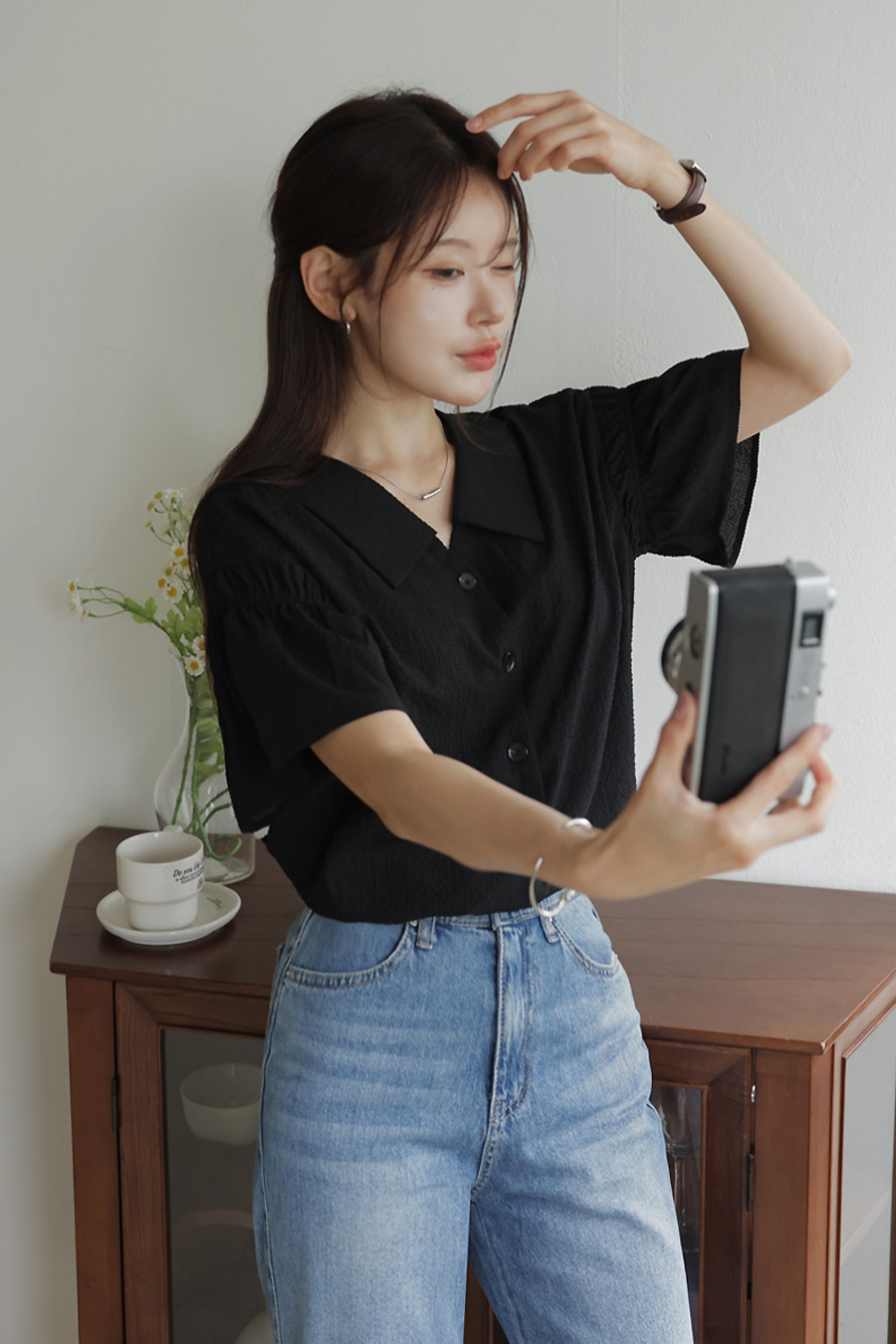 덤링클 카라블라우스