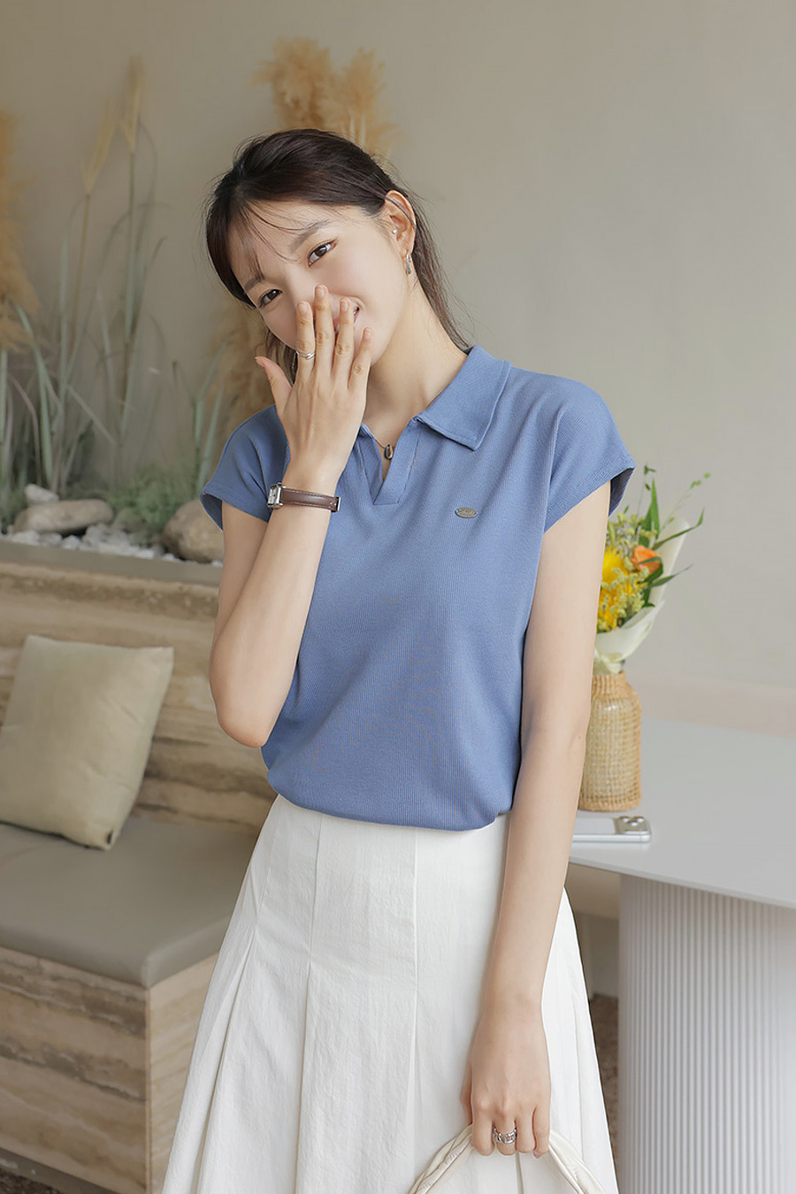 랭밋펜던트 카라티셔츠