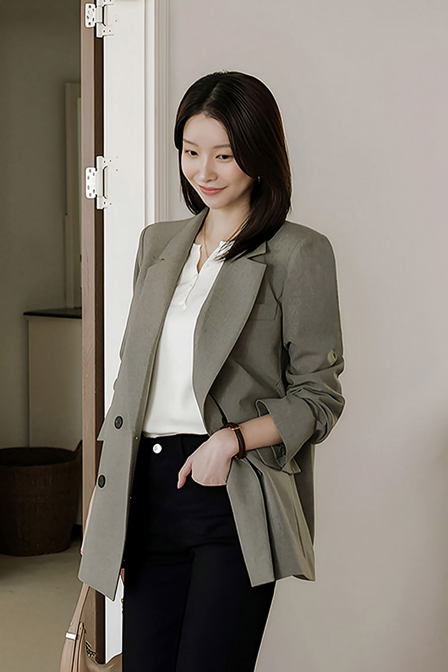 챌빈백벨트 더블자켓
