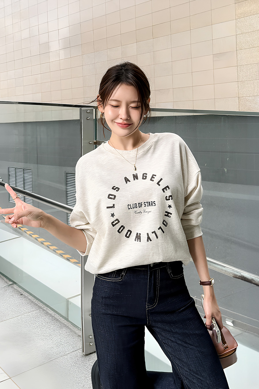 로셀른 프린팅맨투맨티