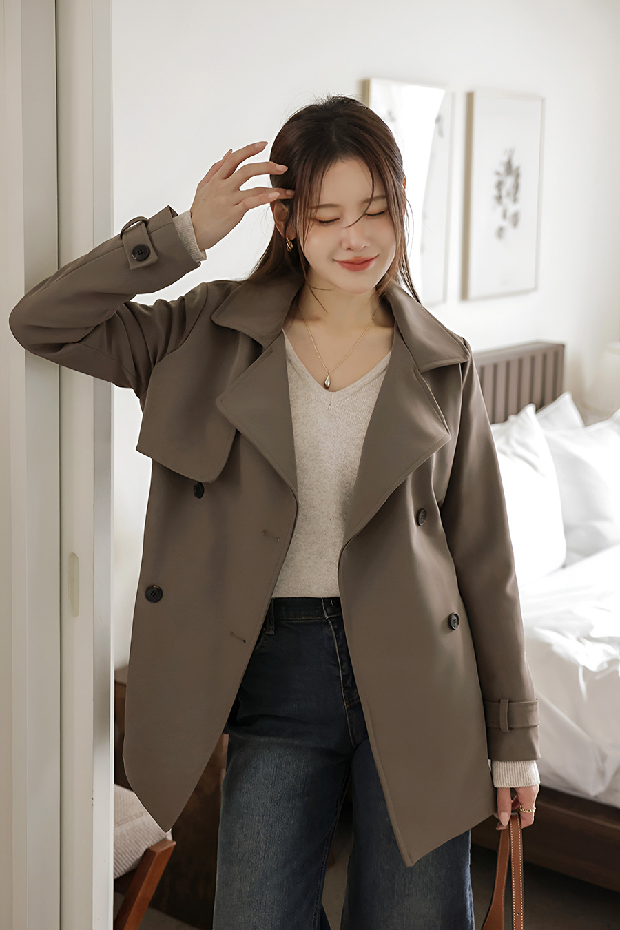 센도즈 트렌치코트+벨트SET