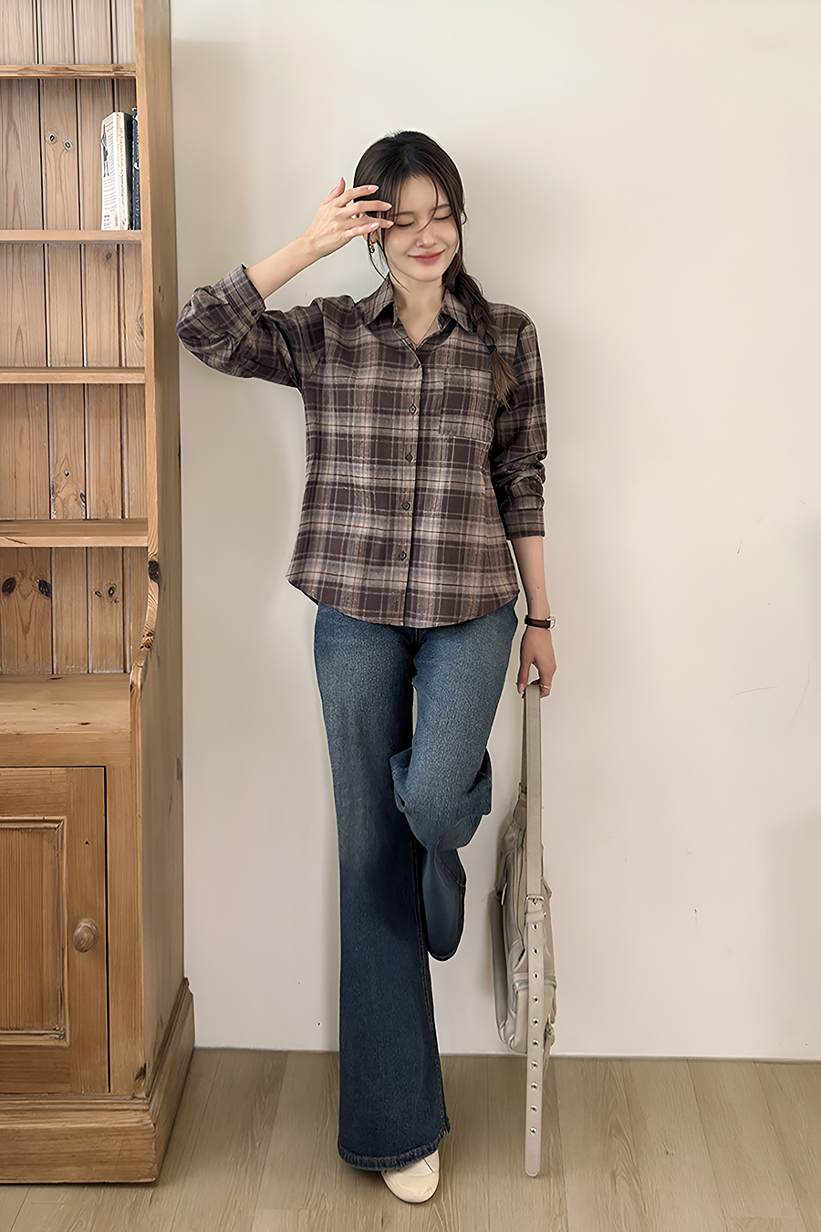던첼브 체크셔츠